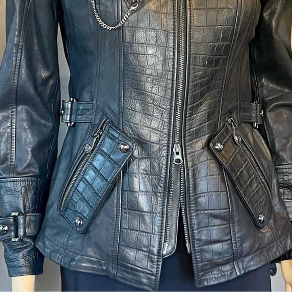 NWT HARLEY DAVIDSON Genuine Leather Riding Jacket Women’s Size Small - Picture 4 of 12